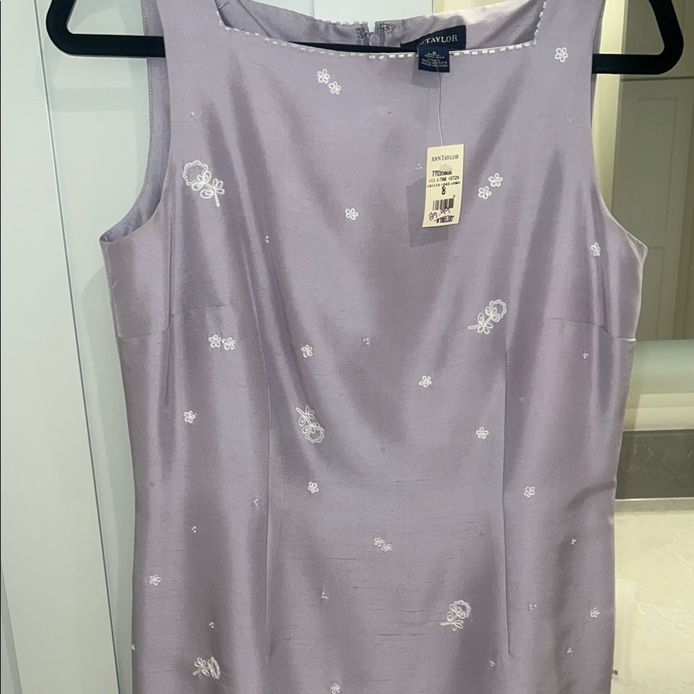 Ann Taylor NEW WITH TAGS Purple Embellished Sheath Dress - Picture 5 of 6
